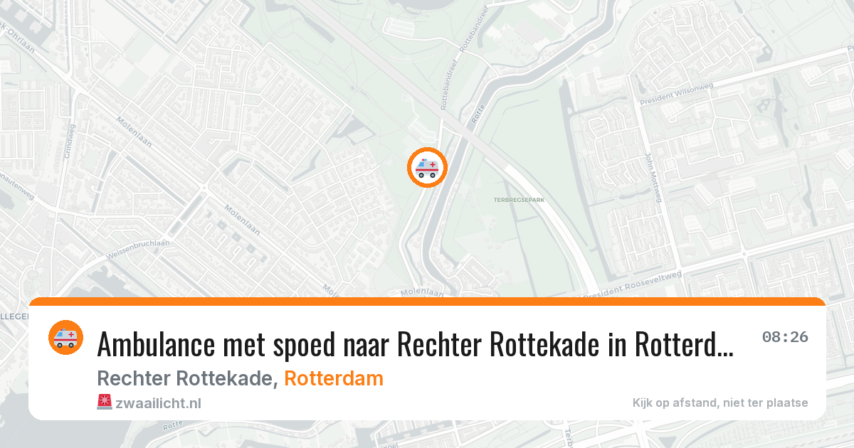 Ambulance met spoed naar Rechter Rottekade in Rotterdam — 18 mei 2026