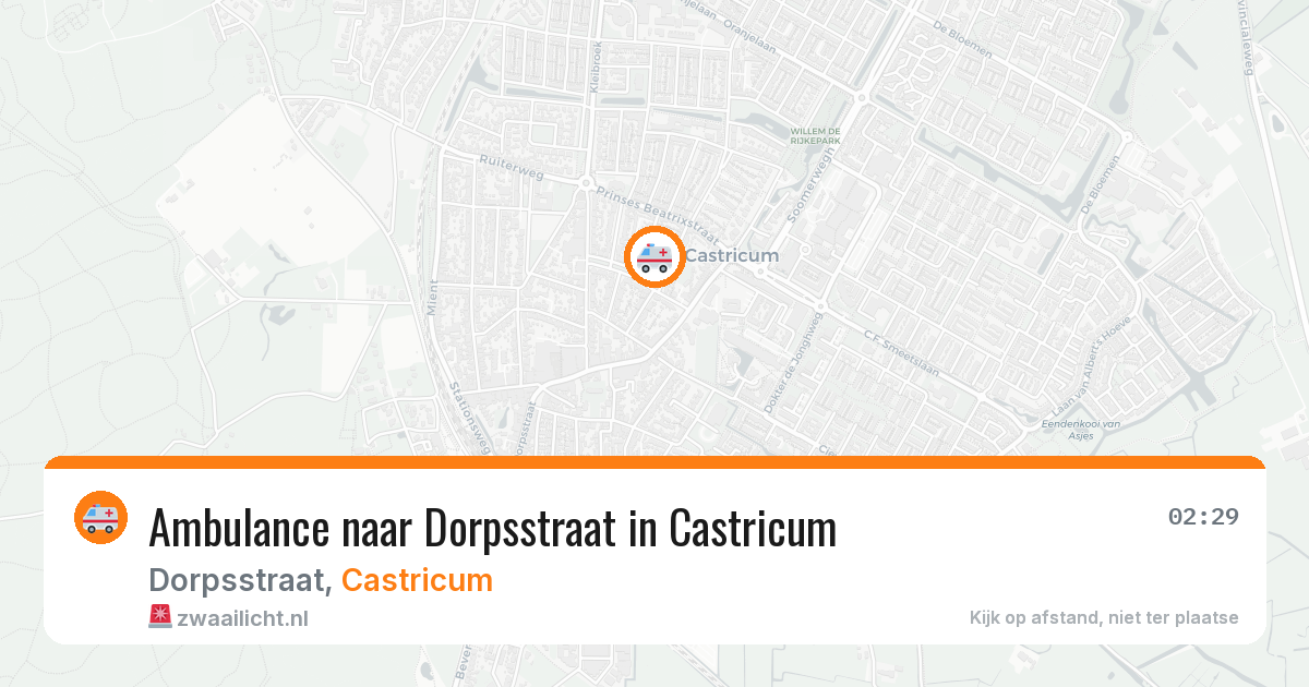 Ambulance naar Dorpsstraat in Castricum — 2 aug 2026