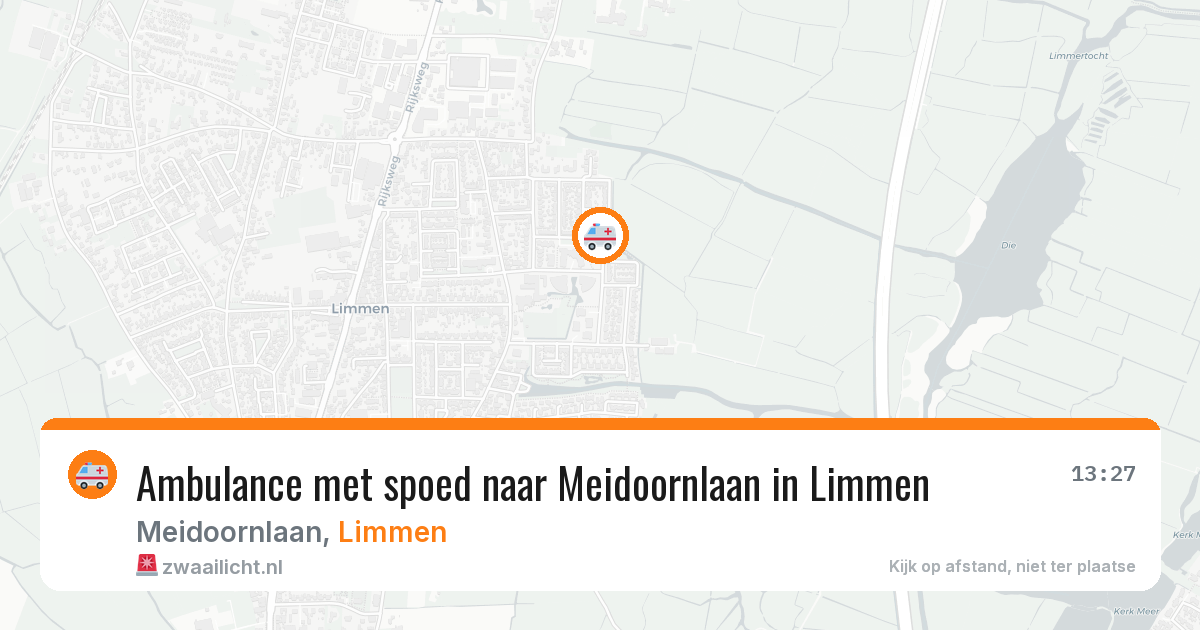 Ambulance met spoed naar Meidoornlaan in Limmen — 9 feb 2026
