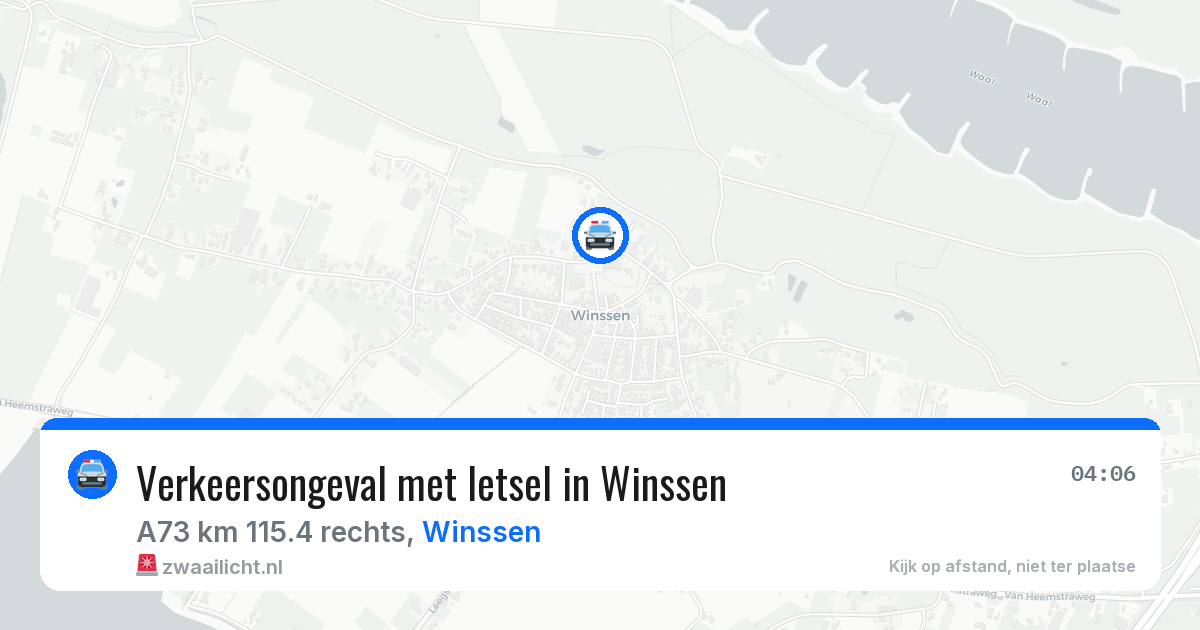 Verkeersongeval met letsel in Winssen — 4 mei 2026