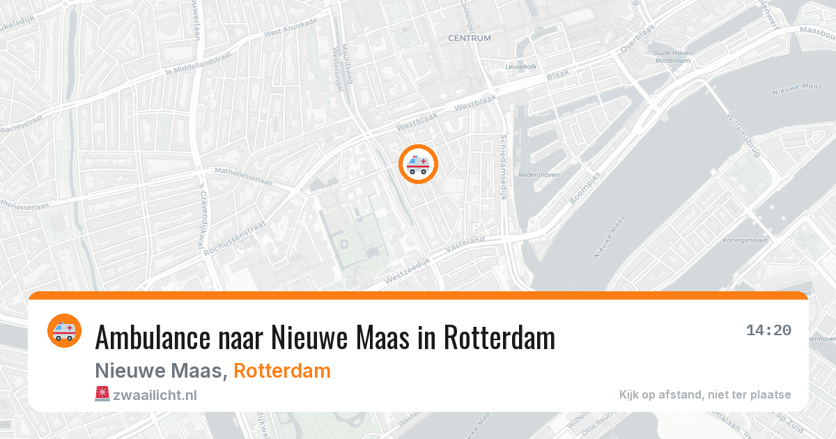 Ambulance naar Nieuwe Maas in Rotterdam — 14 jun 2026