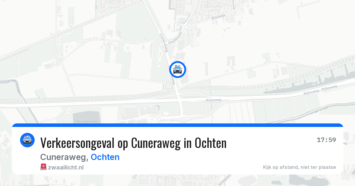 Verkeersongeval op Cuneraweg in Ochten — 19 apr 2026