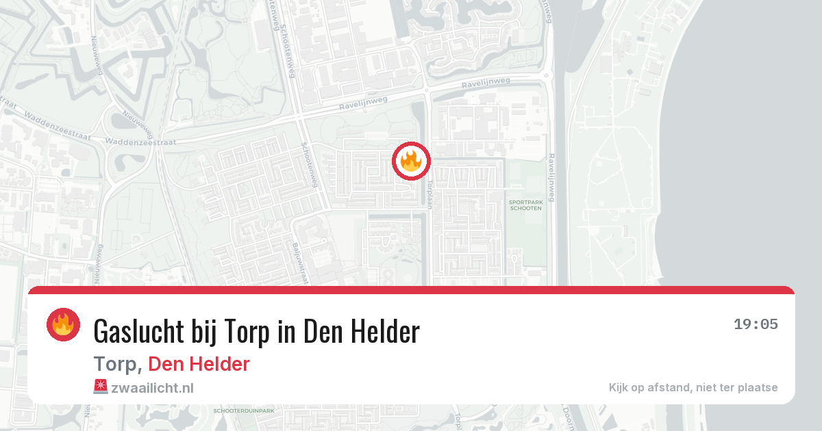 Gaslucht bij Torp in Den Helder — 22 apr 2026