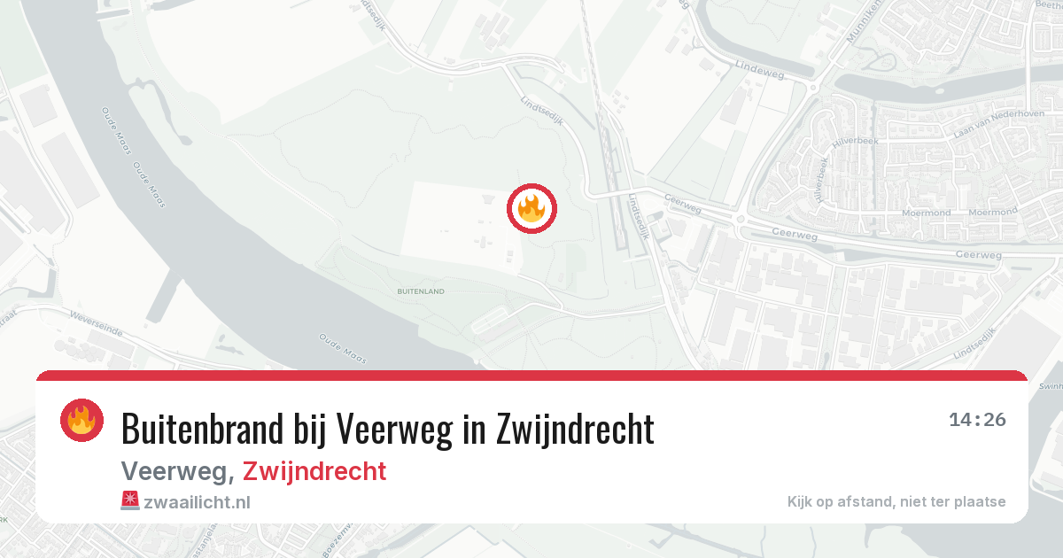 Buitenbrand bij Veerweg in Zwijndrecht — 25 mei 2026