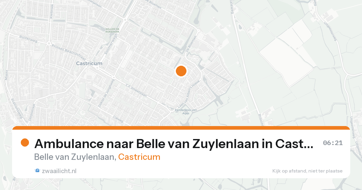Ambulance naar Belle van Zuylenlaan in Castricum — 8 feb 2026