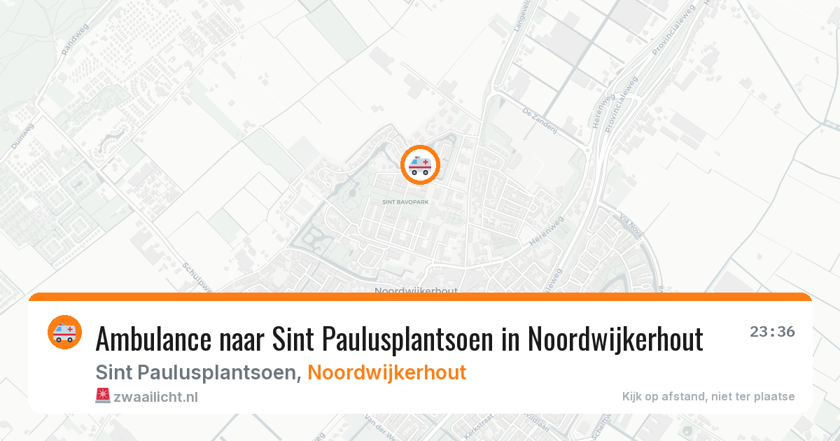 Ambulance naar Sint Paulusplantsoen in Noordwijkerhout — 4 aug 2026