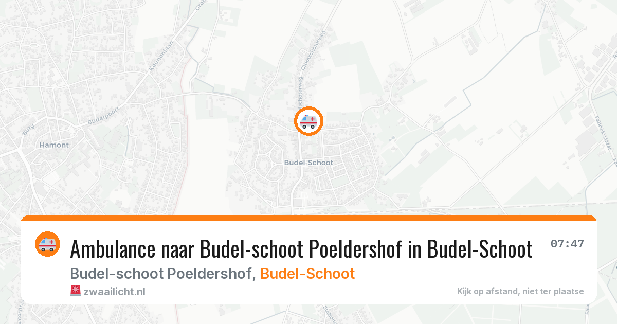 Ambulance naar Budel-schoot Poeldershof in Budel-Schoot — 9 apr 2026