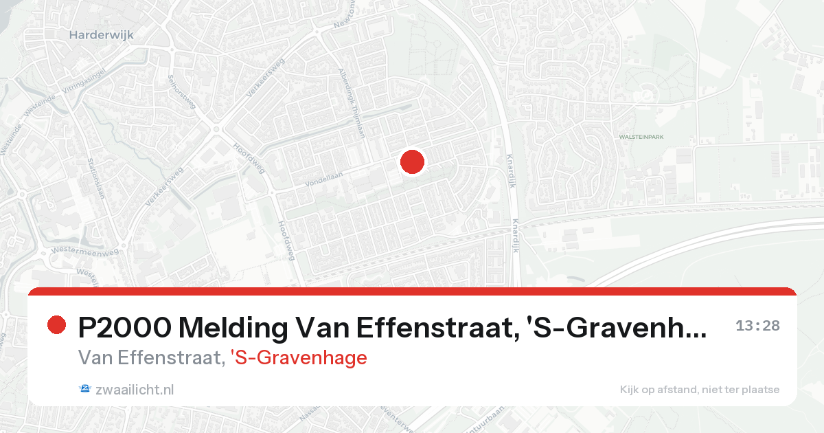 P2000 Melding Van Effenstraat, 'S-Gravenhage — 30 jan 2026