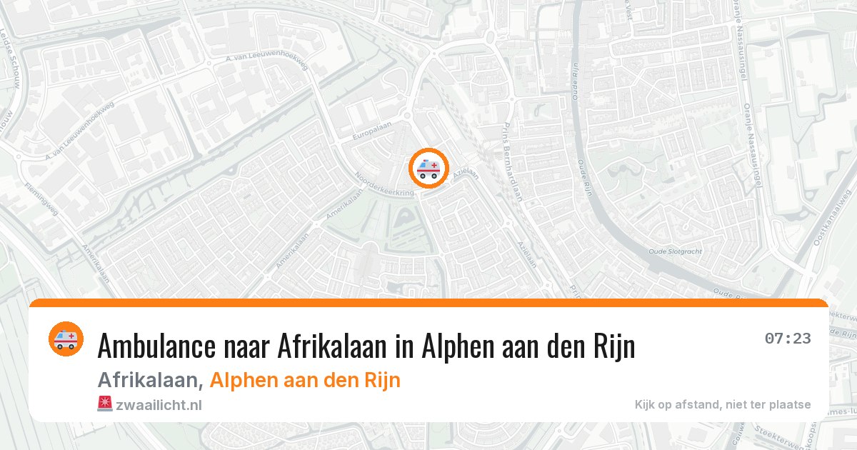 Ambulance naar Afrikalaan in Alphen aan den Rijn — 14 jun 2026