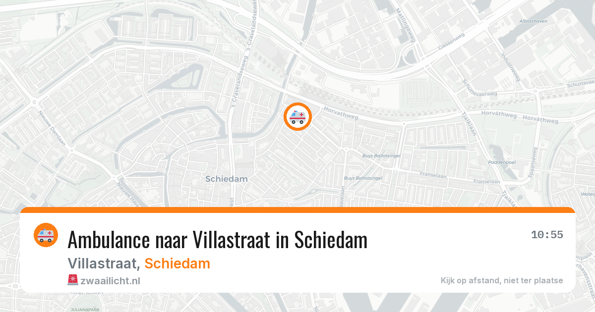 Ambulance naar Villastraat in Schiedam — 25 mei 2026