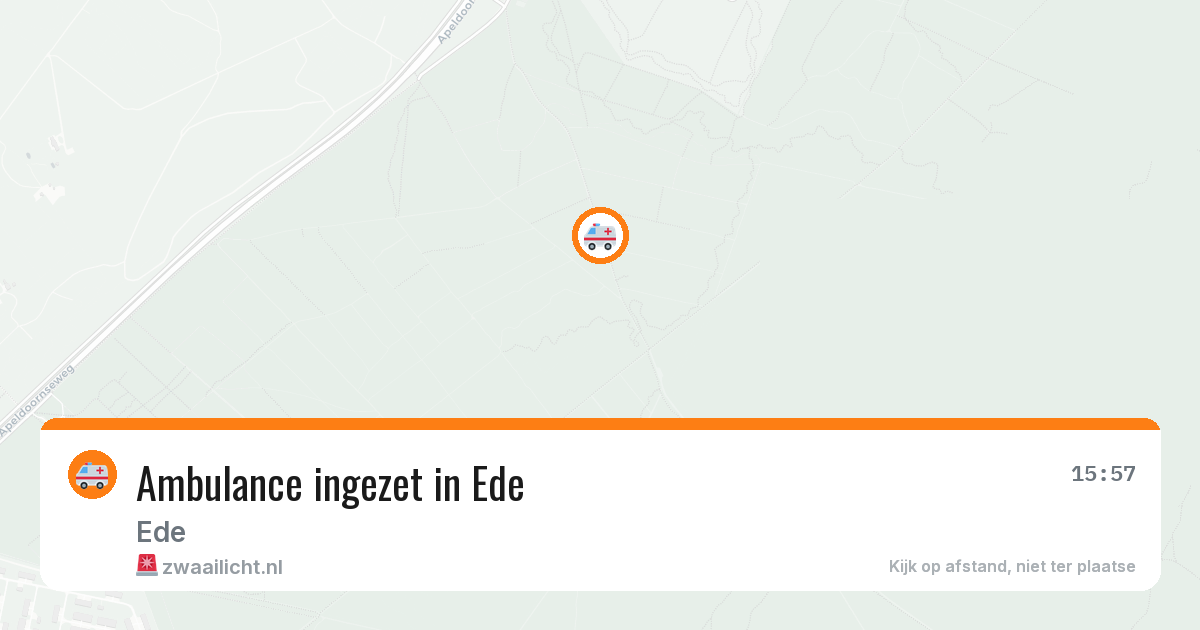 Ambulance ingezet in Ede — 10 aug 2026