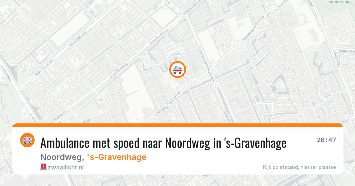 Ambulance met spoed naar Noordweg in 's-Gravenhage — 8 apr 2026
