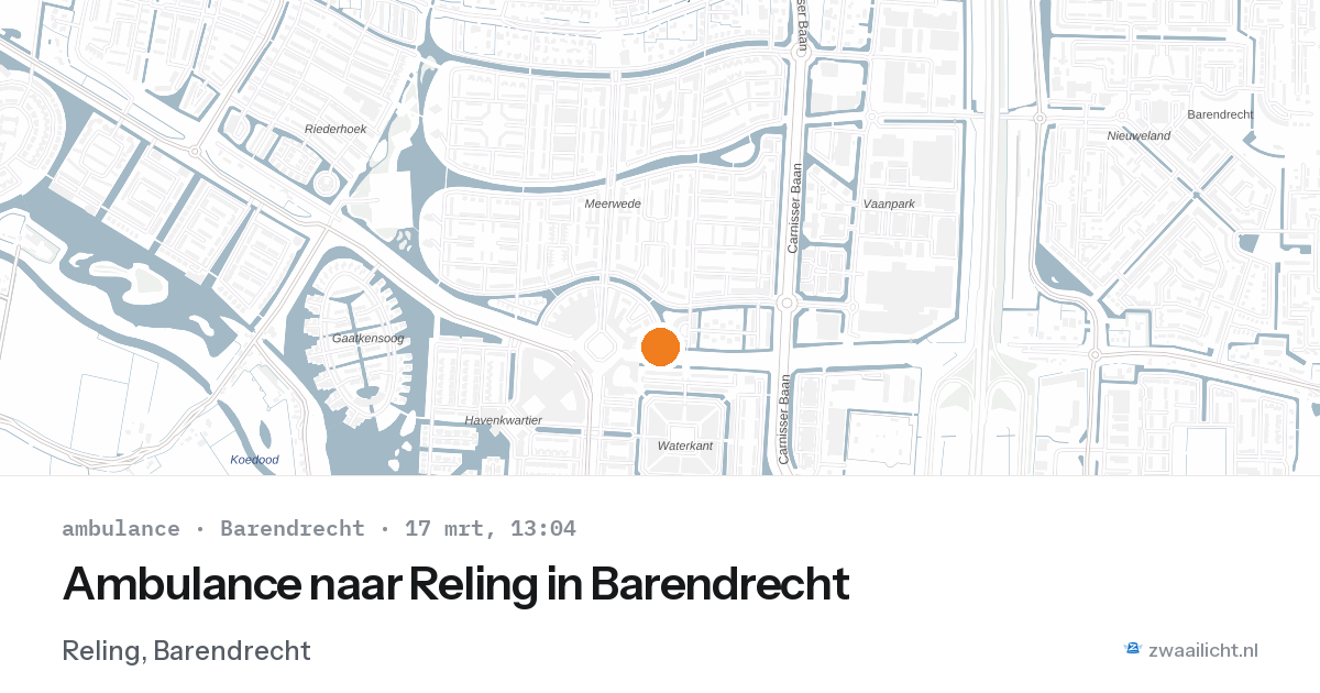Ambulance naar Reling in Barendrecht — 17 mrt 2026