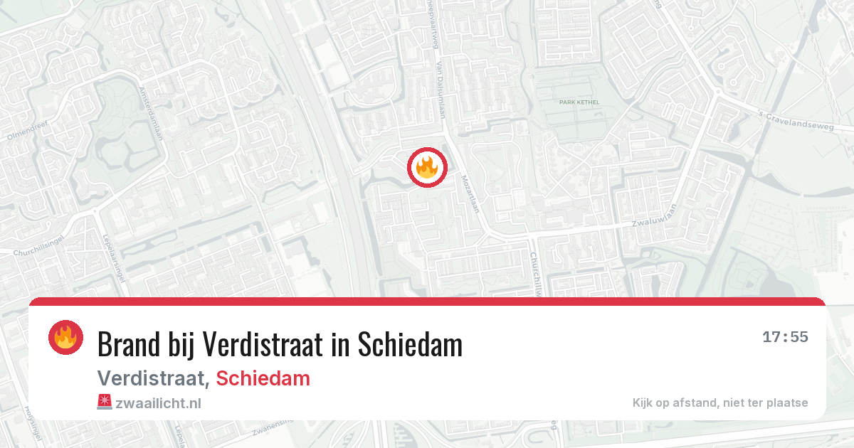 Brand bij Verdistraat in Schiedam — 2 jun 2026