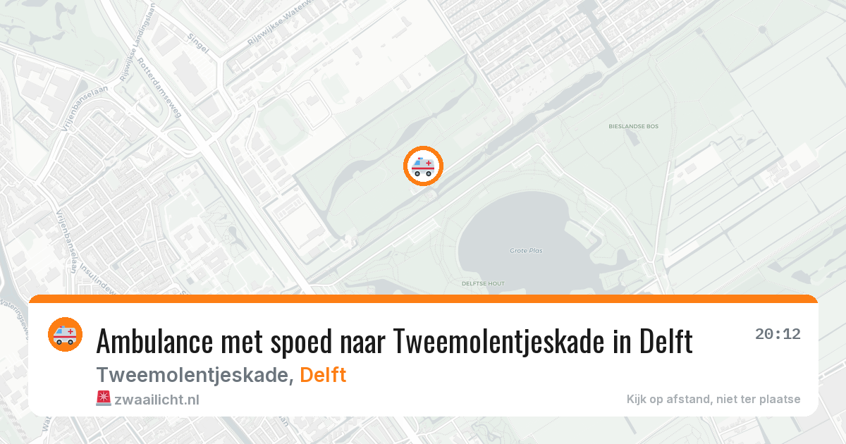 Ambulance met spoed naar Tweemolentjeskade in Delft — 21 mrt 2026