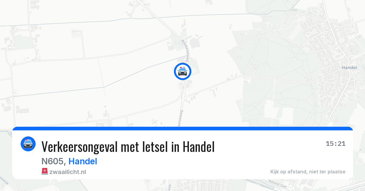 Verkeersongeval met letsel in Handel — 21 jan 2026