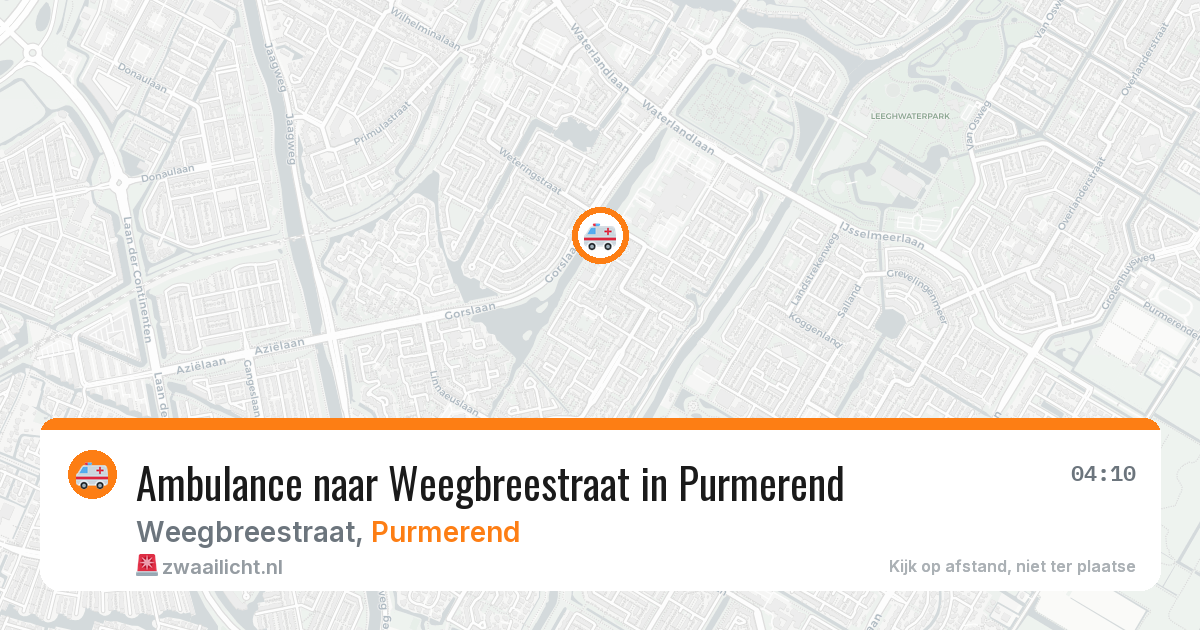 Ambulance naar Weegbreestraat in Purmerend — 2 apr 2026