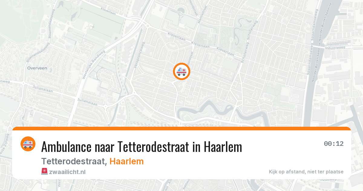 Ambulance naar Tetterodestraat in Haarlem — 20 mei 2026
