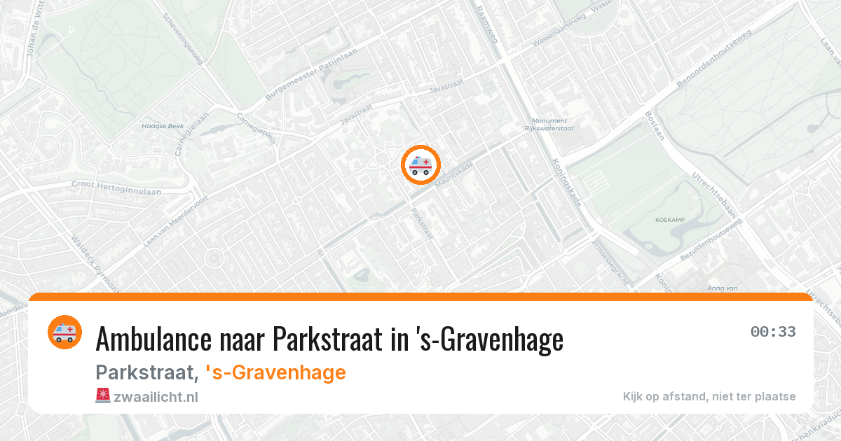 Ambulance naar Parkstraat in 's-Gravenhage — 27 mei 2026