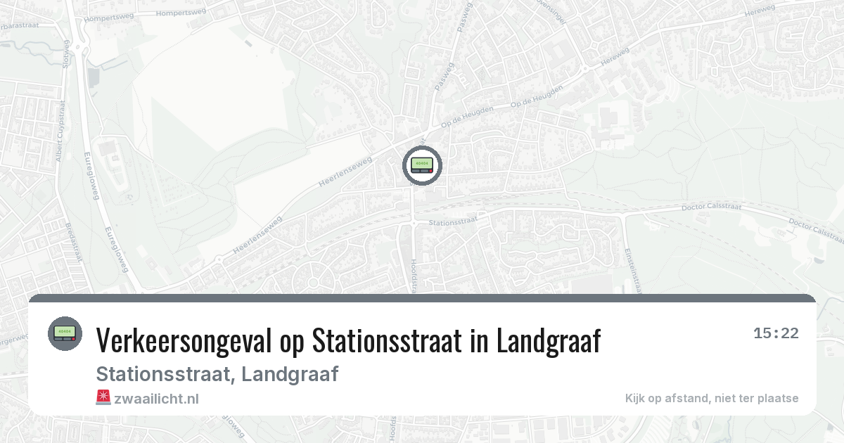 Verkeersongeval op Stationsstraat in Landgraaf — 21 jun 2026
