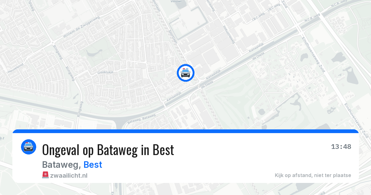 Ongeval op Bataweg in Best — 10 mei 2026