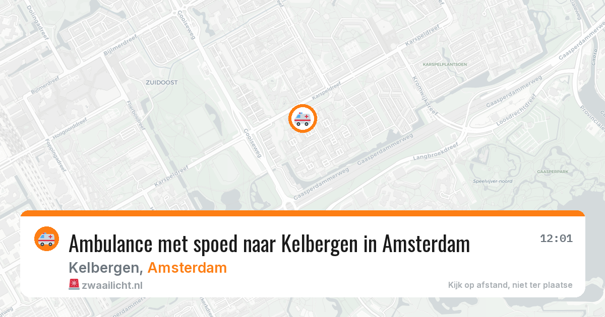 Ambulance met spoed naar Kelbergen in Amsterdam — 8 feb 2026