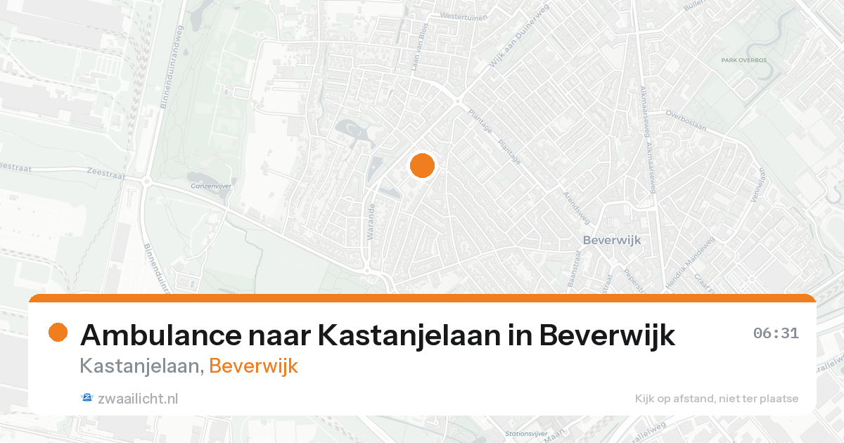 Ambulance naar Kastanjelaan in Beverwijk — 26 aug 2026