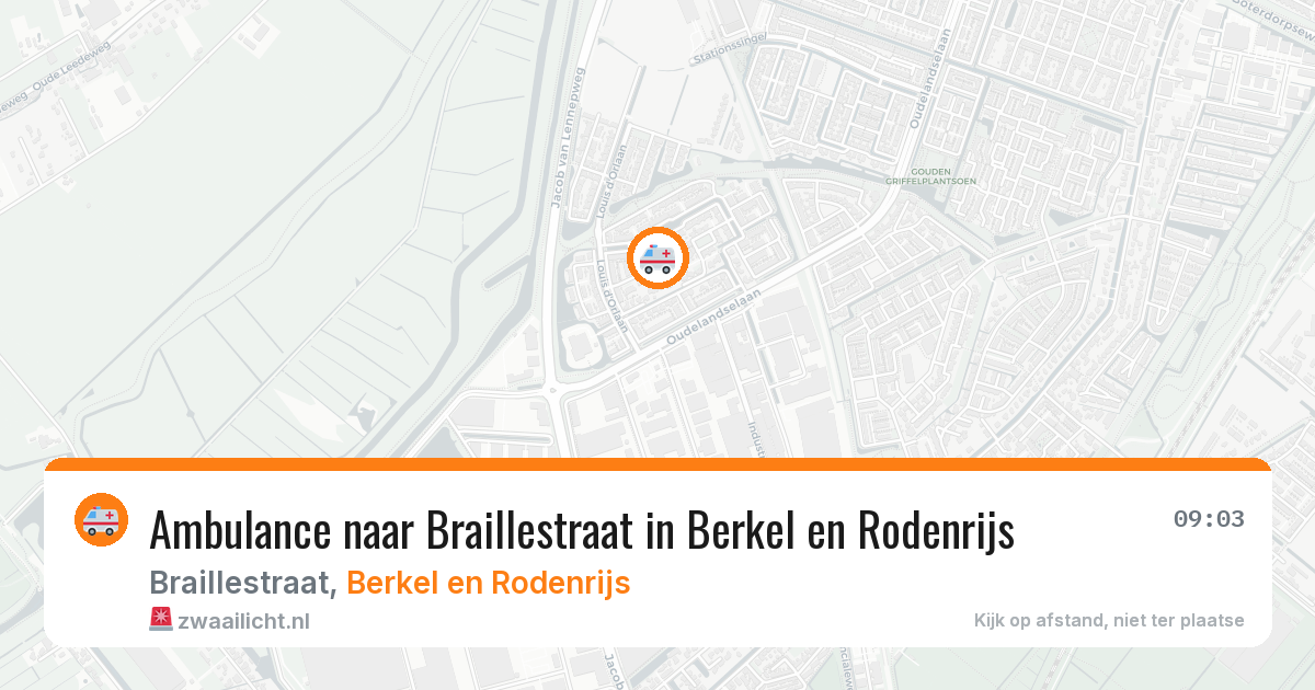 Ambulance naar Braillestraat in Berkel en Rodenrijs — 8 jun 2026