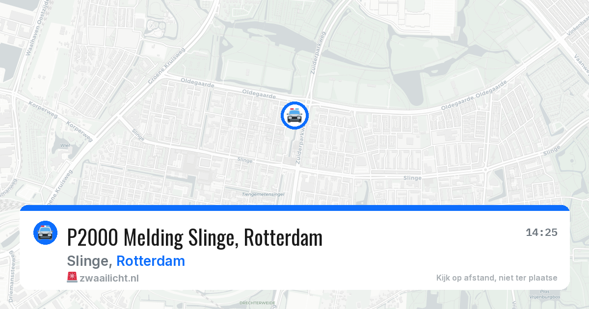 P2000 Melding Slinge, Rotterdam — 26 mrt 2026
