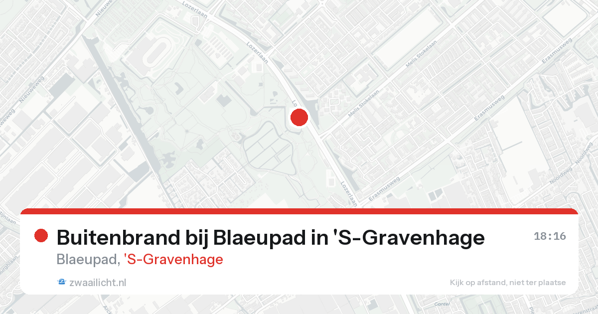 Buitenbrand bij Blaeupad in 'S-Gravenhage — 21 aug 2026