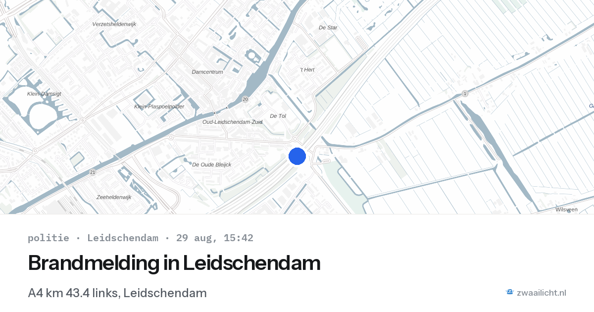 Brandmelding in Leidschendam — 29 aug 2026