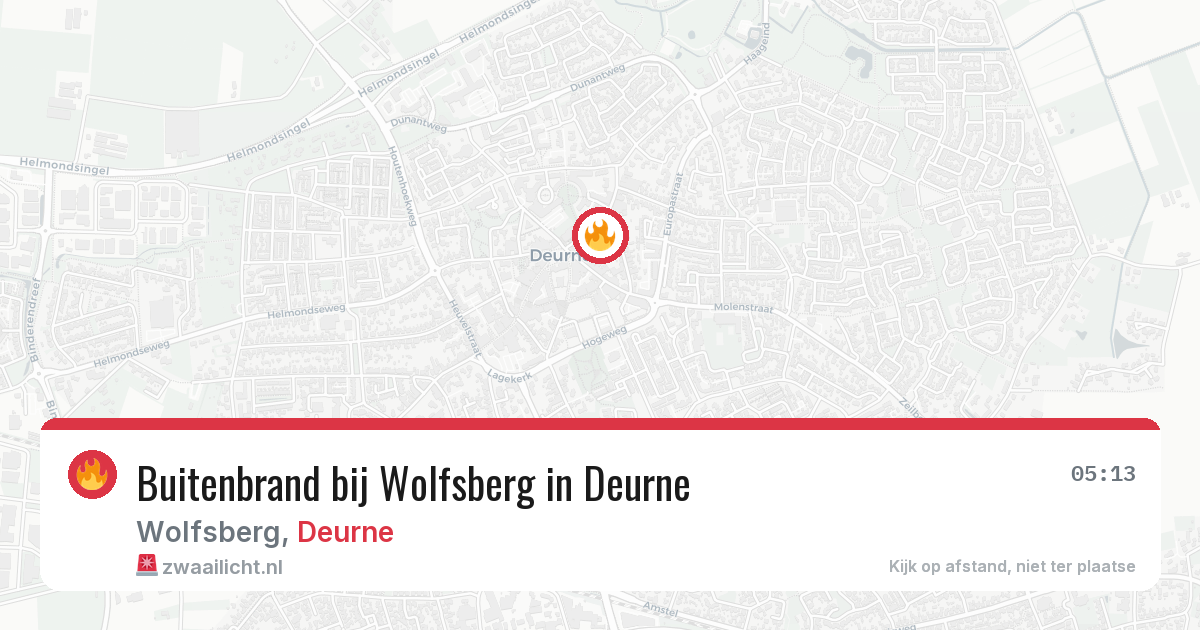 Buitenbrand bij Wolfsberg in Deurne — 9 mei 2026