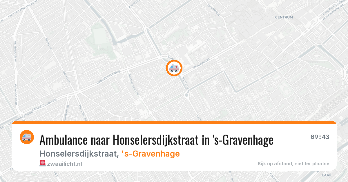 Ambulance naar Honselersdijkstraat in 's-Gravenhage — 7 jun 2026