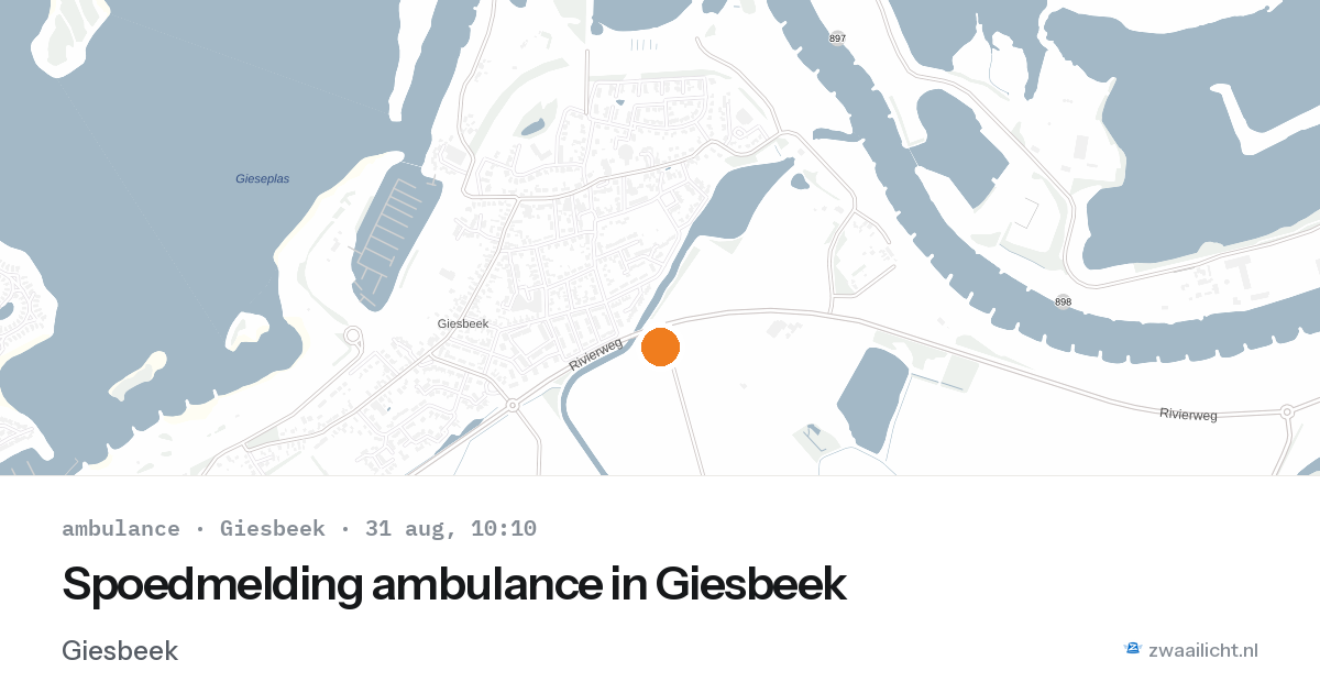 Spoedmelding ambulance in Giesbeek — 31 aug 2026