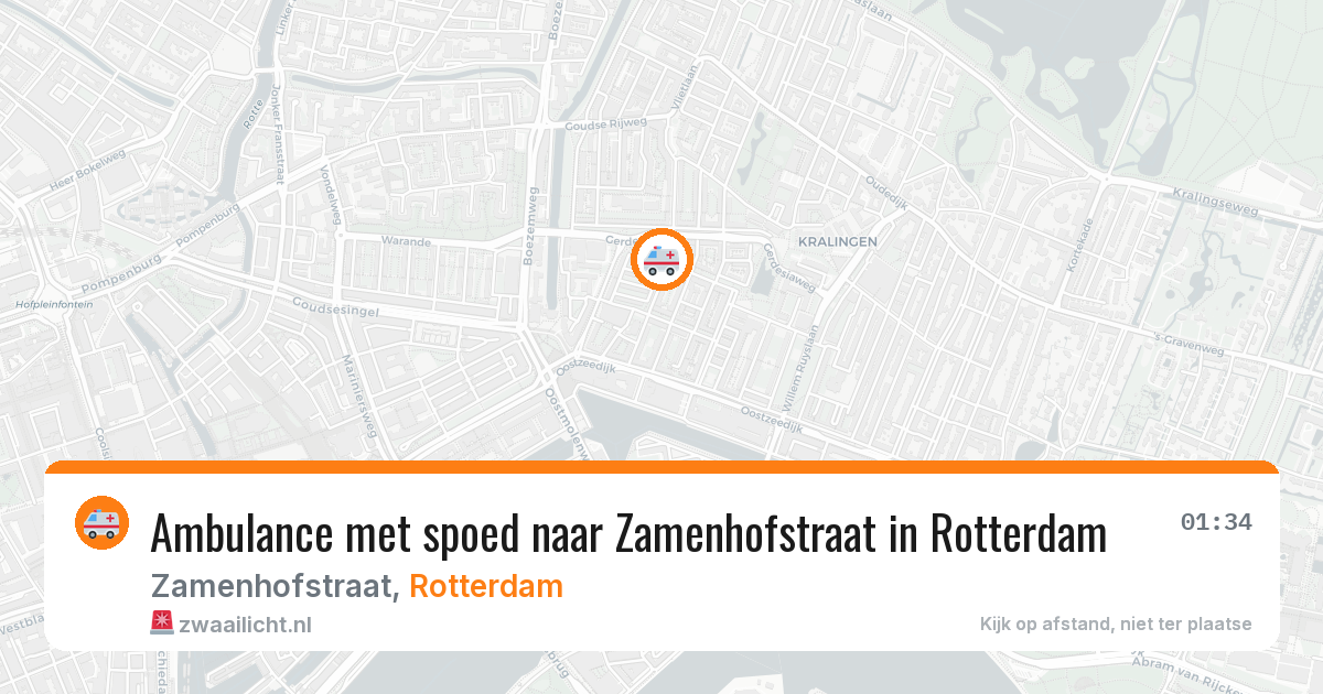Ambulance met spoed naar Zamenhofstraat in Rotterdam — 5 feb 2026