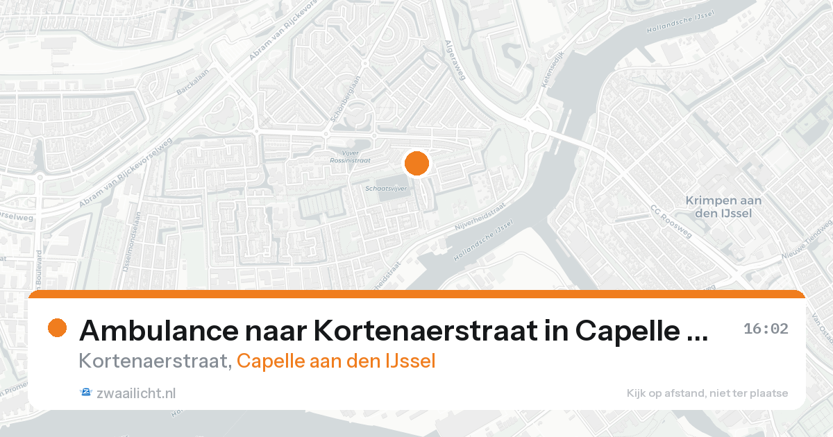 Ambulance naar Kortenaerstraat in Capelle aan den IJssel — 24 aug 2026