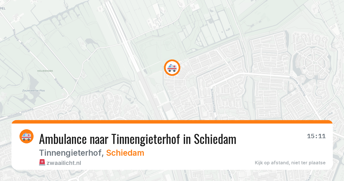 Ambulance naar Tinnengieterhof in Schiedam — 10 aug 2026