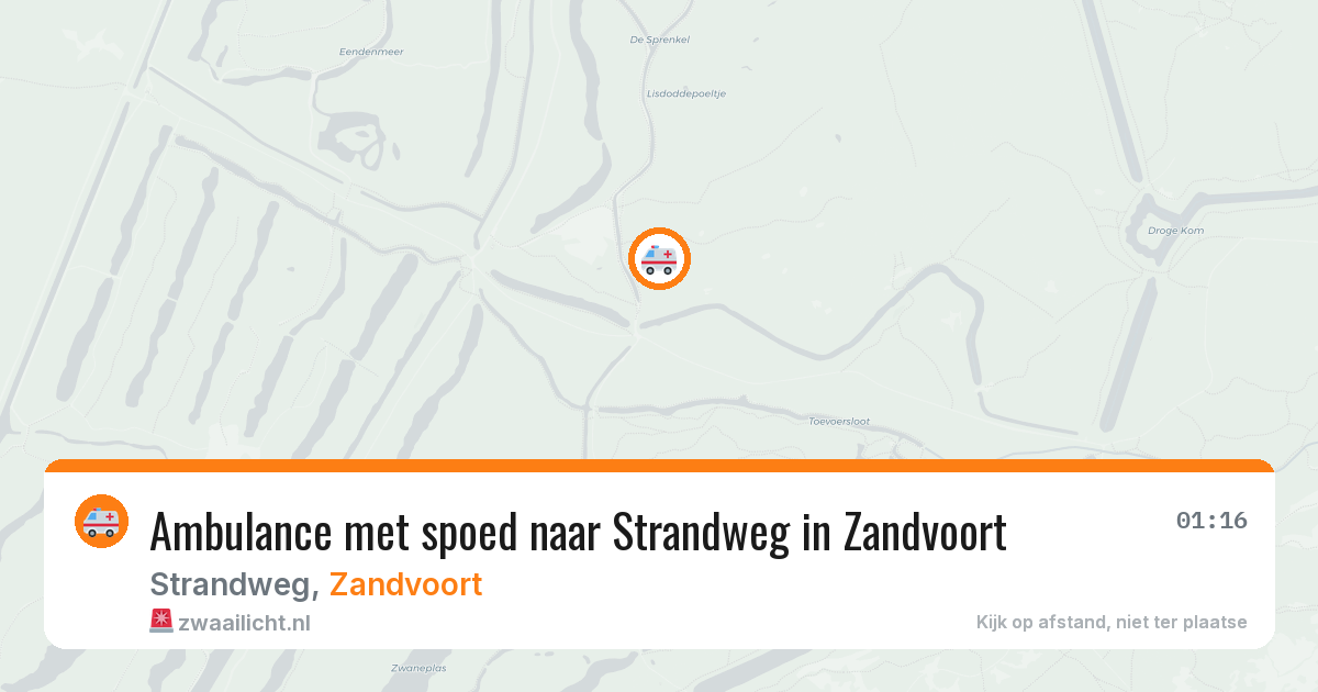 Ambulance met spoed naar Strandweg in Zandvoort — 25 jun 2026