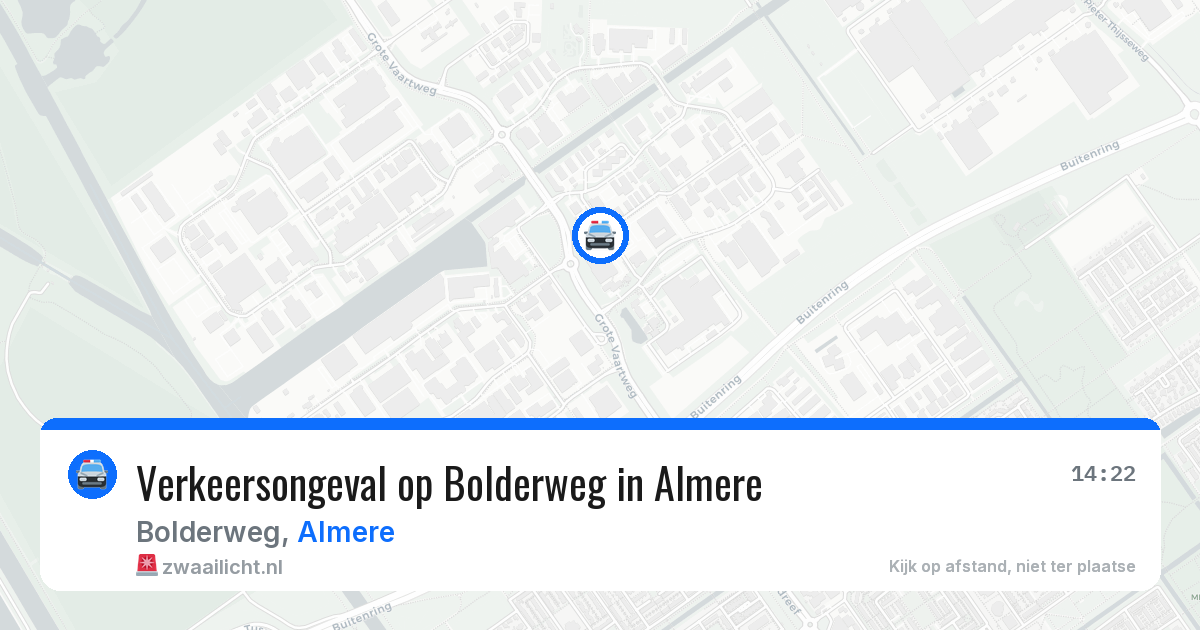 Verkeersongeval op Bolderweg in Almere — 12 mei 2026