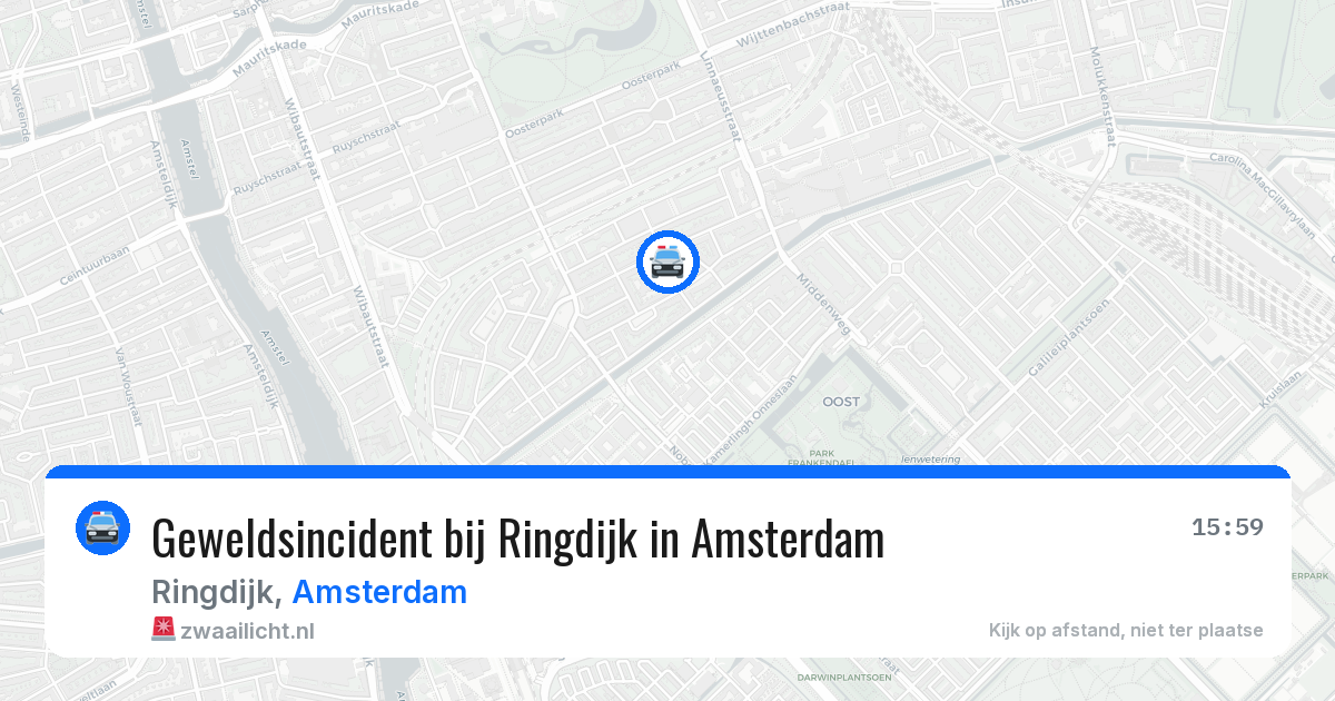 Geweldsincident bij Ringdijk in Amsterdam — 7 aug 2026