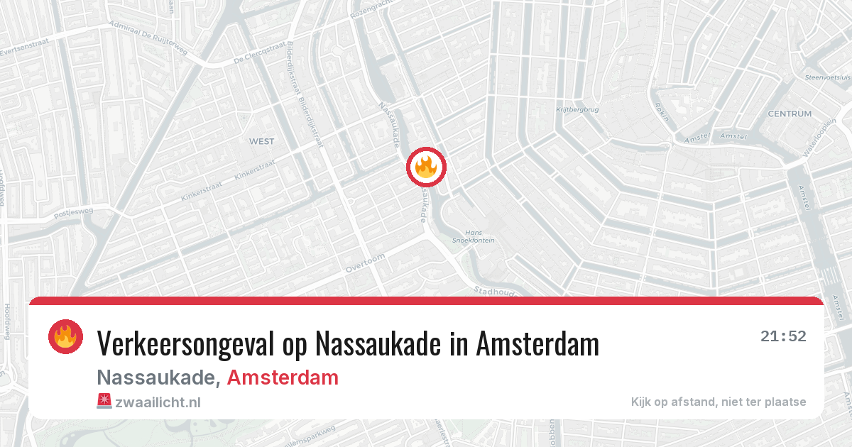 Verkeersongeval op Nassaukade in Amsterdam — 18 mei 2026