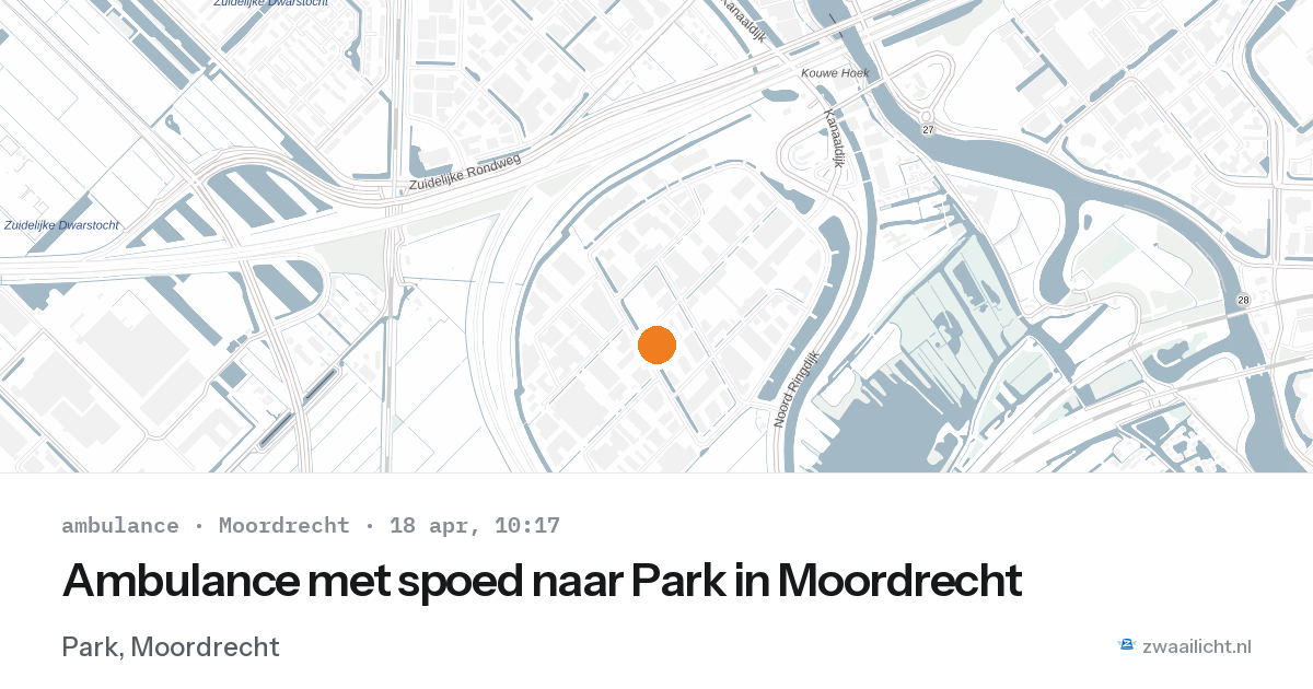 Ambulance met spoed naar Park in Moordrecht — 18 apr 2026