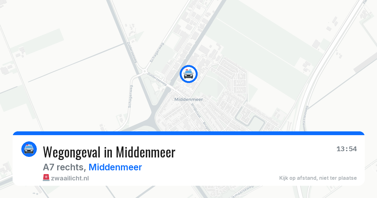 Wegongeval in Middenmeer — 26 jun 2026