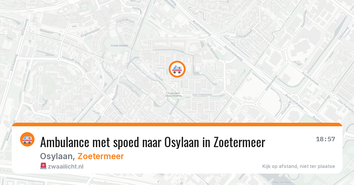 Ambulance met spoed naar Osylaan in Zoetermeer — 22 jul 2026