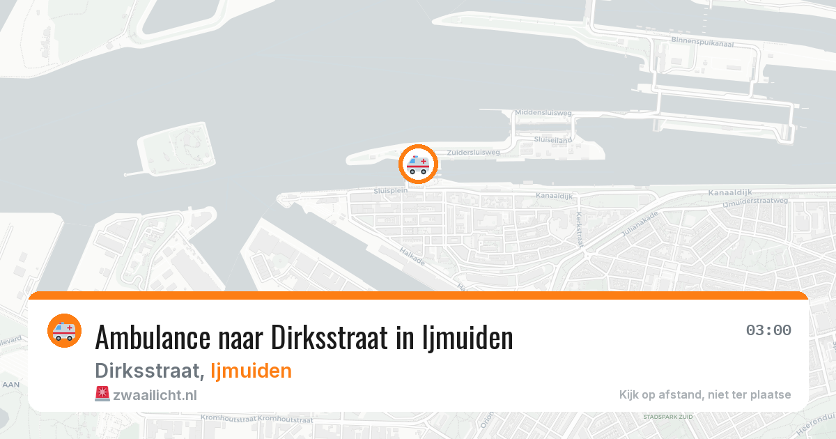 Ambulance naar Dirksstraat in Ijmuiden — 20 mrt 2026