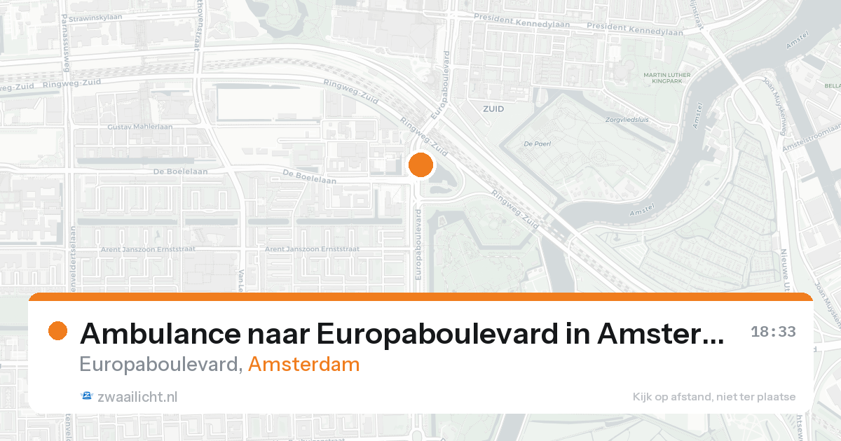 Ambulance naar Europaboulevard in Amsterdam — 25 aug 2026