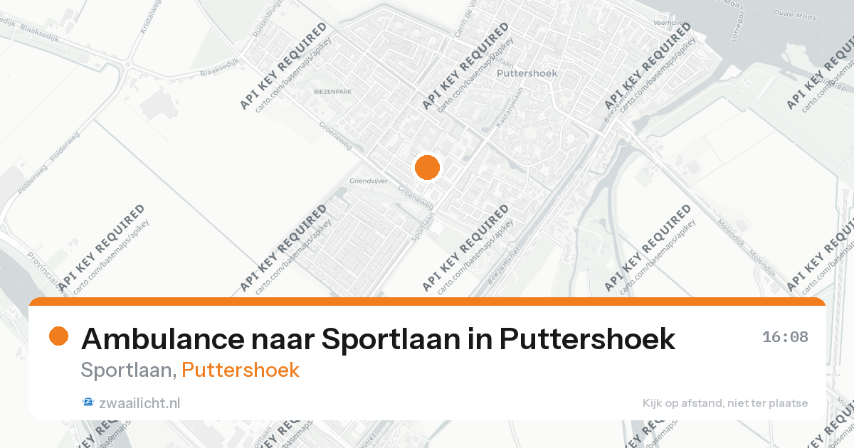 Ambulance naar Sportlaan in Puttershoek — 25 aug 2026