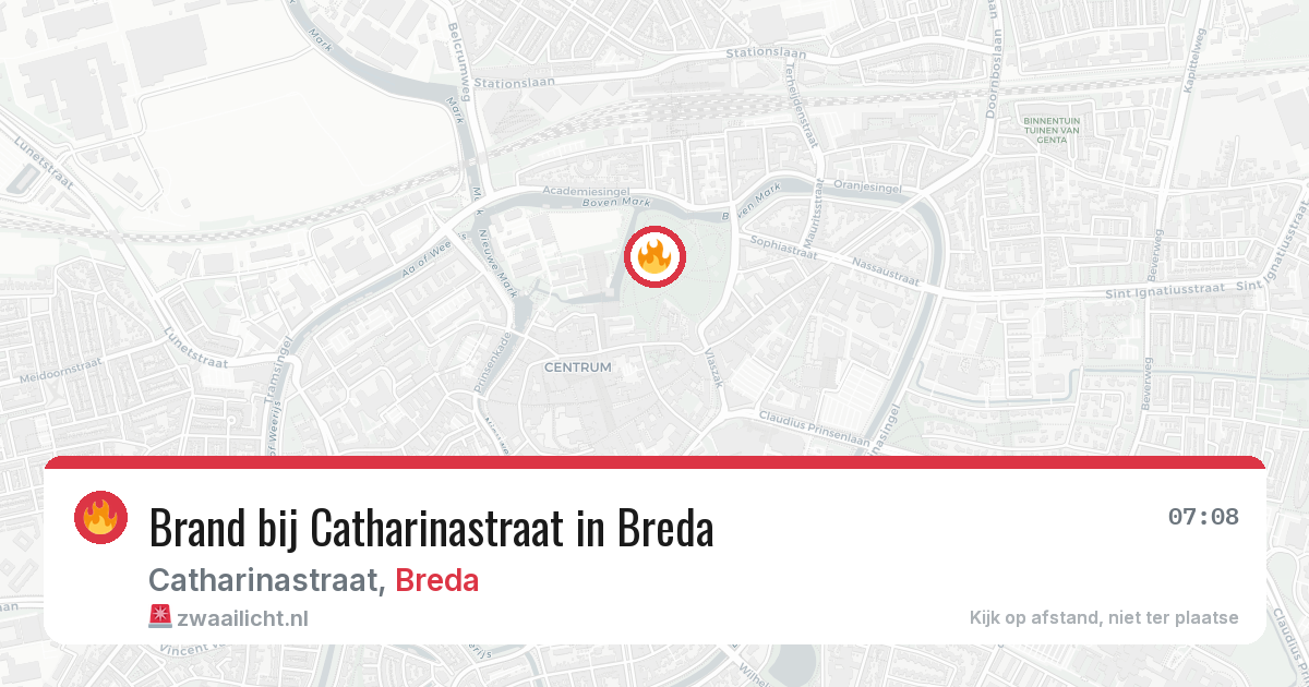 Brand bij Catharinastraat in Breda — 13 jun 2026