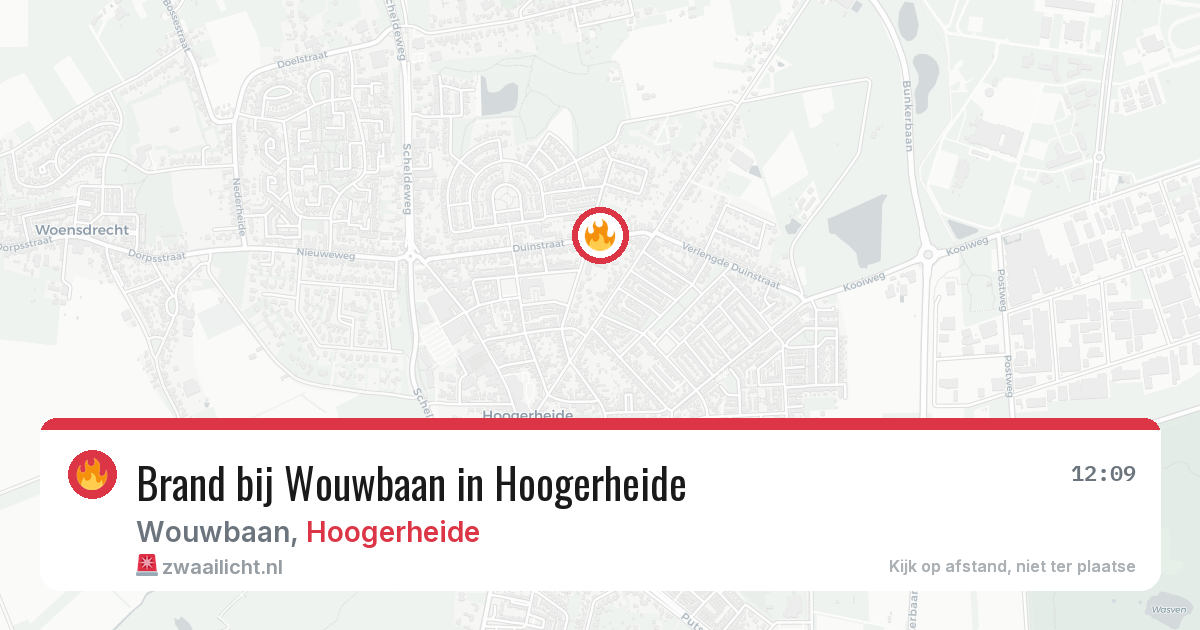 Brand bij Wouwbaan in Hoogerheide — 7 jun 2026