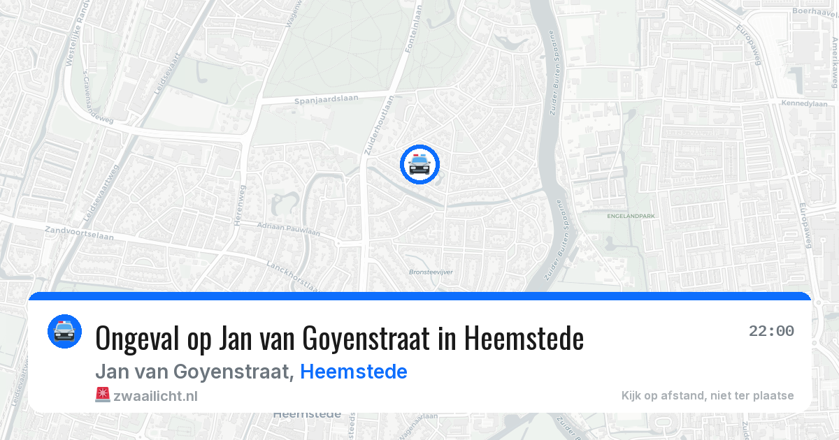 Ongeval op Jan van Goyenstraat in Heemstede — 26 apr 2026